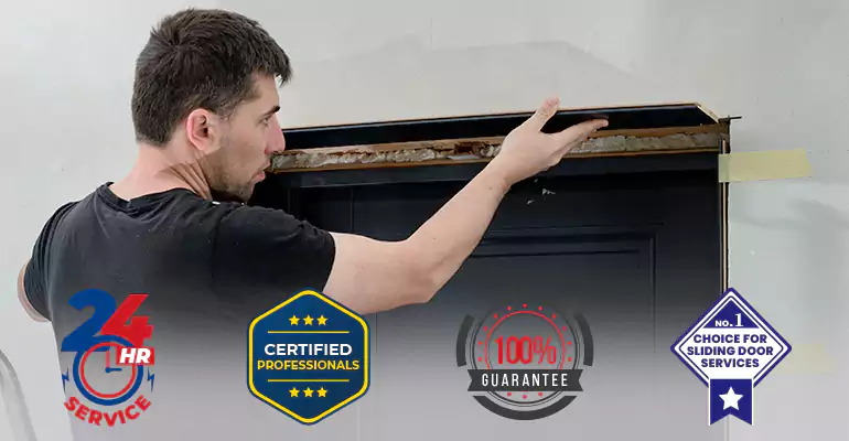 Wood Door Crack and Hole Repair in Coconut Creek